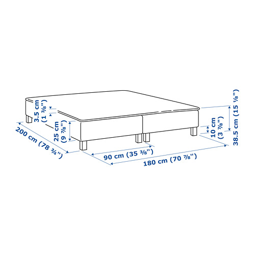 SNARUM sprung base incl. mattress pad