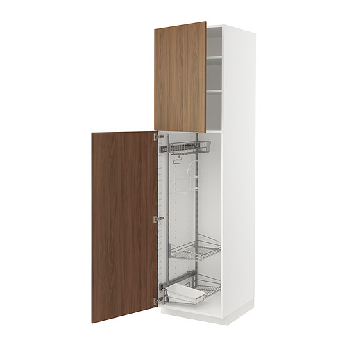 METOD high cabinet with cleaning interior