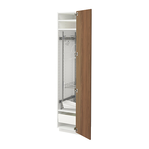 METOD/MAXIMERA high cabinet with cleaning interior