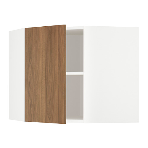 METOD corner wall cabinet with shelves