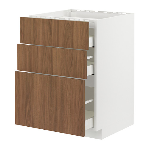 METOD/MAXIMERA base cab f hob/3 fronts/3 drawers