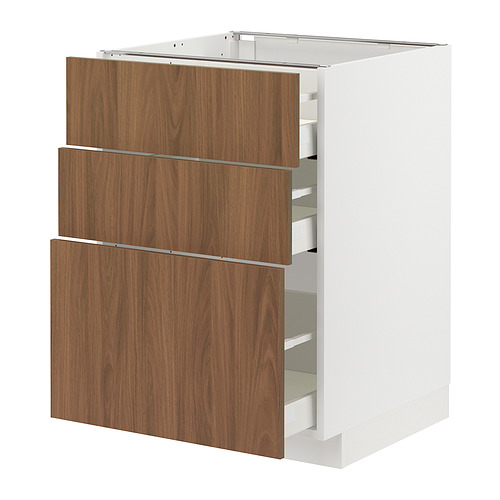 METOD/MAXIMERA base cabinet with 3 drawers