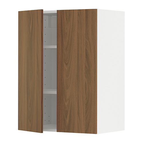 METOD wall cabinet with shelves/2 doors