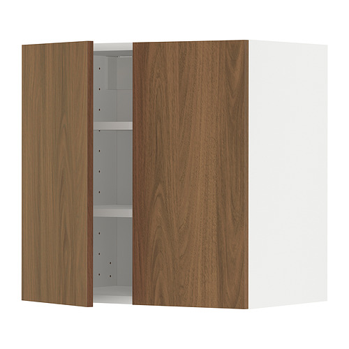 METOD wall cabinet with shelves/2 doors