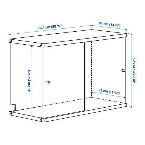 LÅDMAKARE cabinet with sliding doors