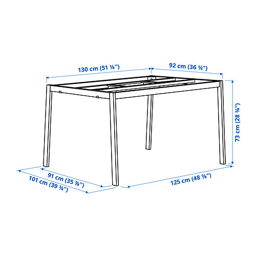 MITTZON underframe for conference table