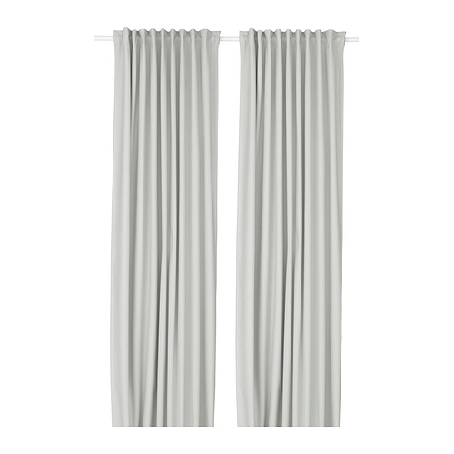 KORGMOTT, block-out curtains, 1 pair