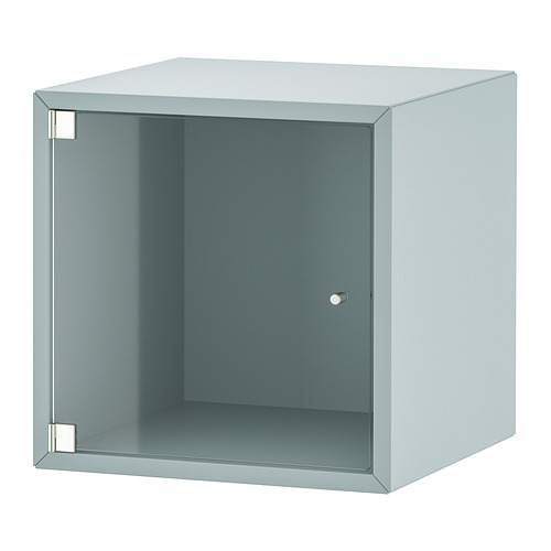 EKET, wall cabinet with glass door
