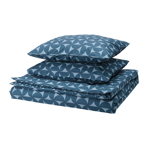 ÄNGSNEJLIKA duvet cover and 2 pillowcases