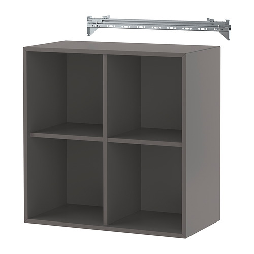 EKET, wall-mounted shelving unit w 4 comp