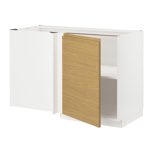 METOD corner base cabinet with shelf