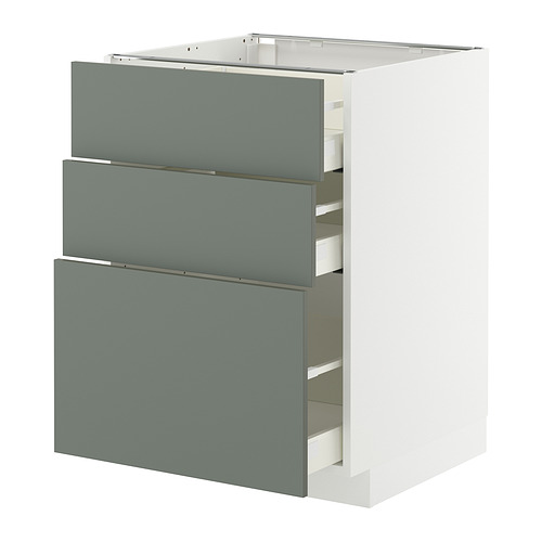 METOD/MAXIMERA base cabinet with 3 drawers