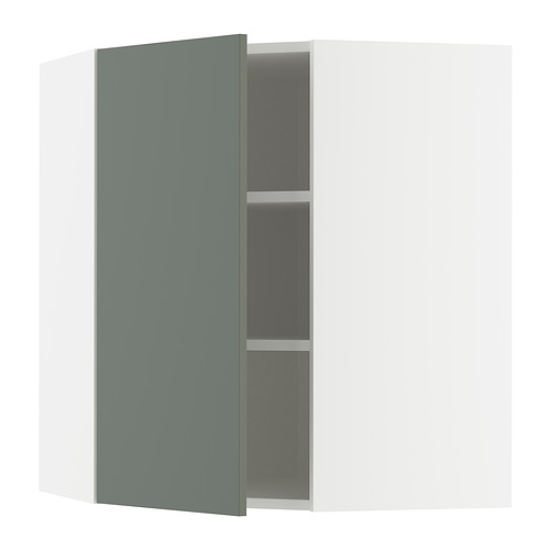 METOD corner wall cabinet with shelves