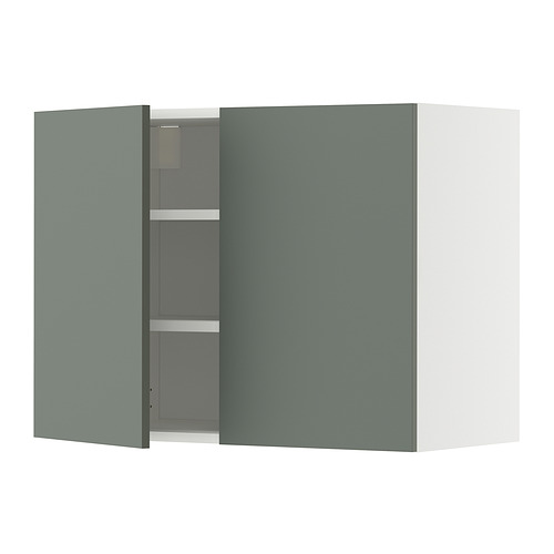 METOD wall cabinet with shelves/2 doors