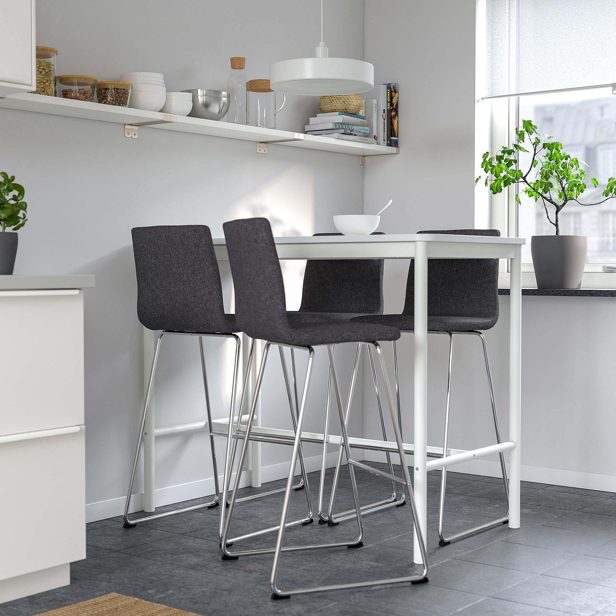 Ikea bar stools online grey