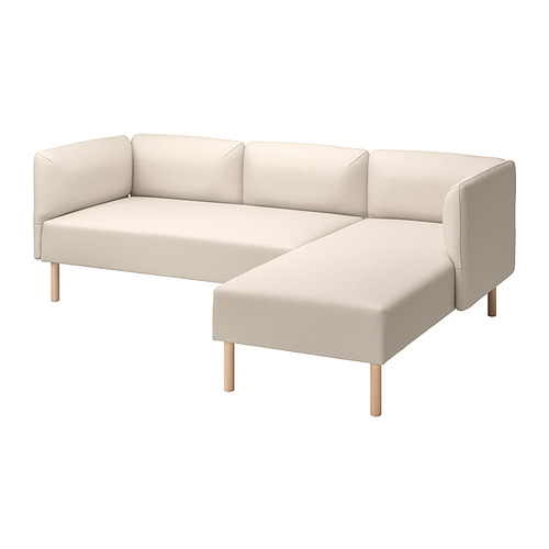 LILLEHEM, 3-seat modular sofa w chaise longue