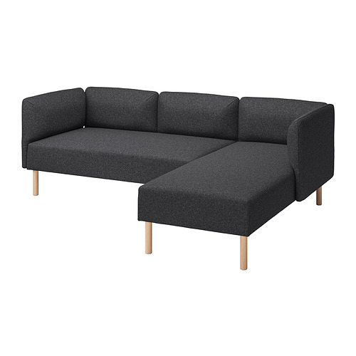 LILLEHEM, 3-seat modular sofa w chaise longue