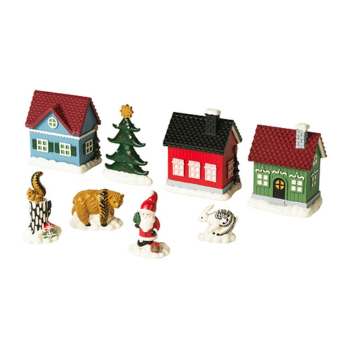 VINTERFINT, decoration set of 8