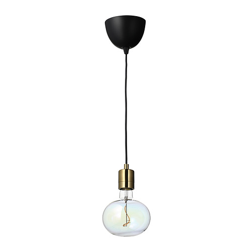 SKAFTET/MOLNART pendant lamp with light bulb