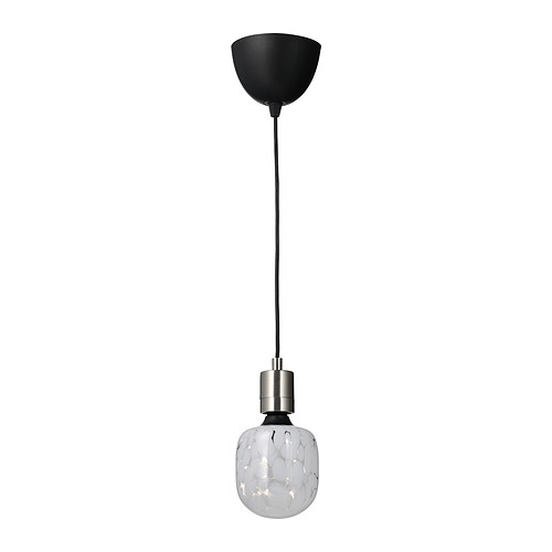 SKAFTET/MOLNART, pendant lamp with light bulb