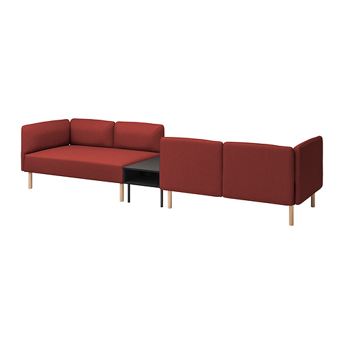 LILLEHEM, 4-seat modular sofa with side table