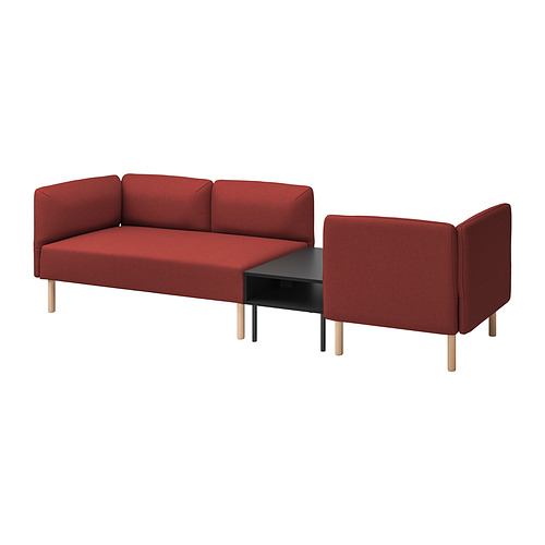 LILLEHEM, 3-seat modular sofa with side table