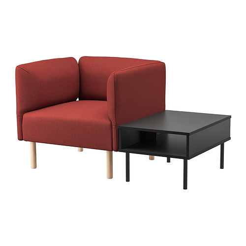 LILLEHEM, armchair with side table