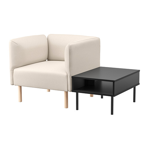 LILLEHEM, armchair with side table