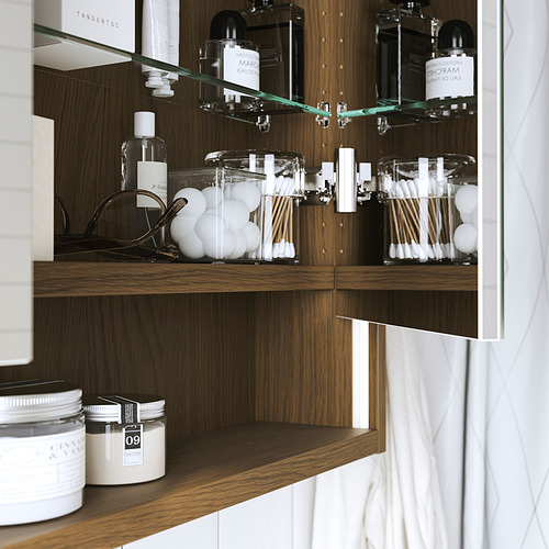 FAXÄLVEN, mirror cabinet w built-in lighting