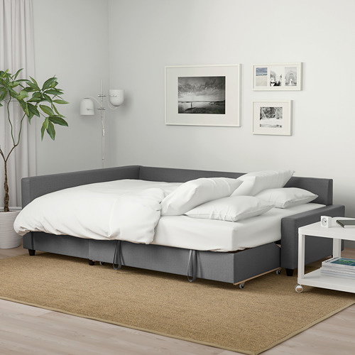 FRIHETEN, corner sofa-bed with storage