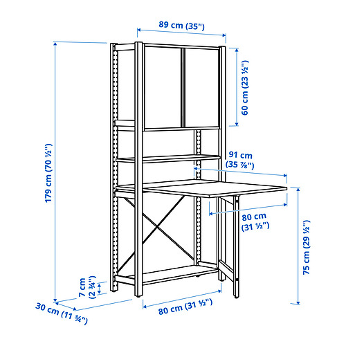 IVAR 1 sec/foldable table/sliding door