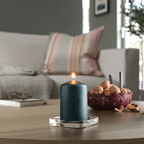 LÄTTNAD, unscented pillar candle