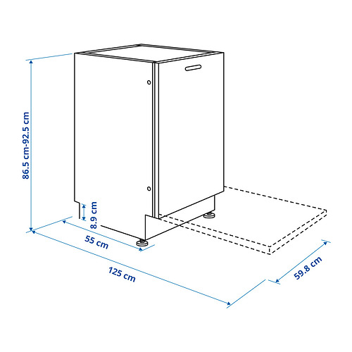 TORSBODA integrated dishwasher