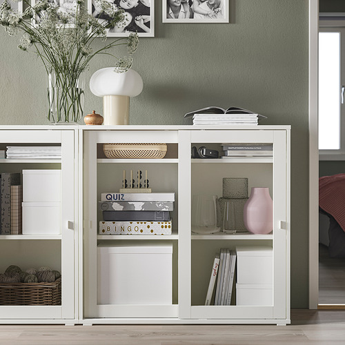 VIHALS, cabinet with sliding glass doors