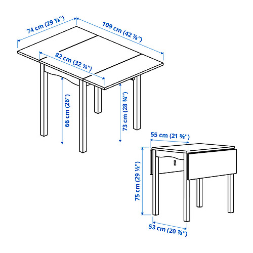 HAUGA, drop-leaf table