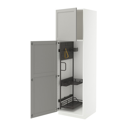 METOD high cabinet with cleaning interior