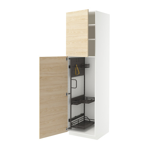 METOD high cabinet with cleaning interior