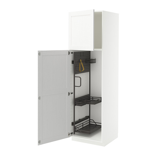 METOD high cabinet with cleaning interior