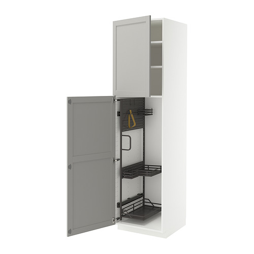 METOD high cabinet with cleaning interior