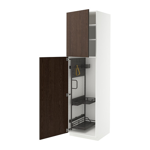 METOD high cabinet with cleaning interior