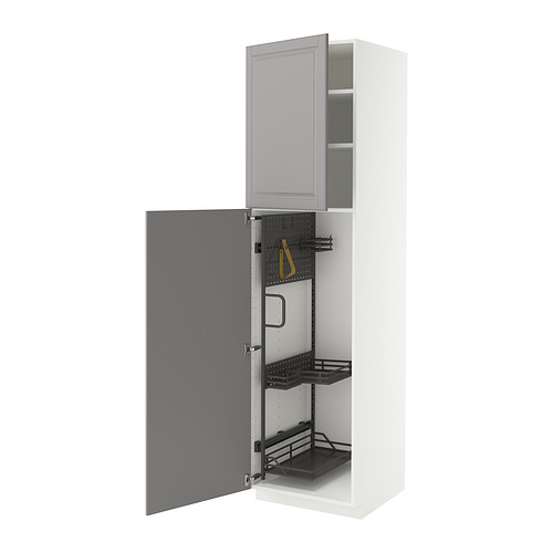 METOD high cabinet with cleaning interior