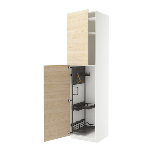 METOD high cabinet with cleaning interior