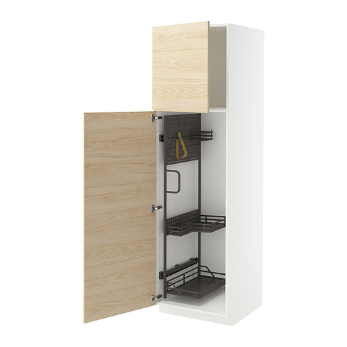 METOD high cabinet with cleaning interior