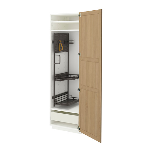 METOD/MAXIMERA high cabinet with cleaning interior