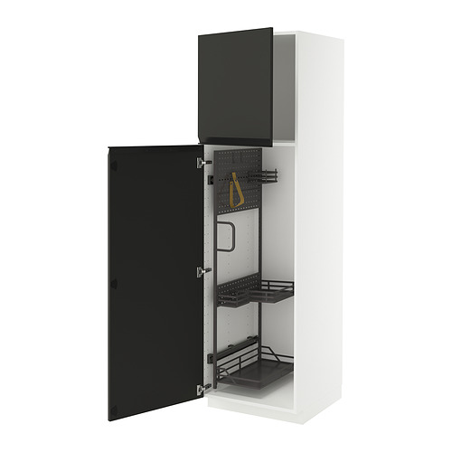 METOD high cabinet with cleaning interior