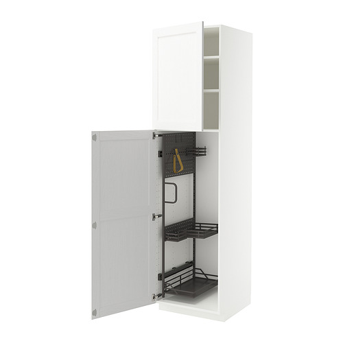 METOD high cabinet with cleaning interior