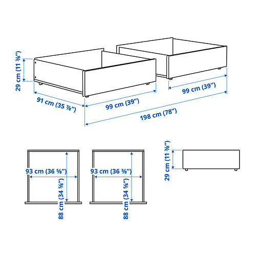 SMYGA bed storage box