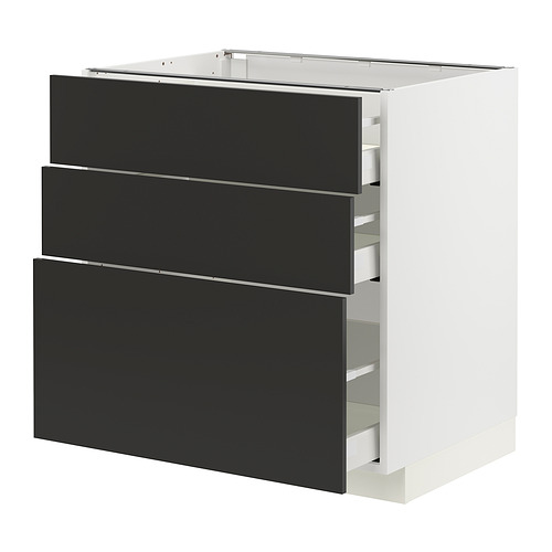 METOD/MAXIMERA base cabinet with 3 drawers