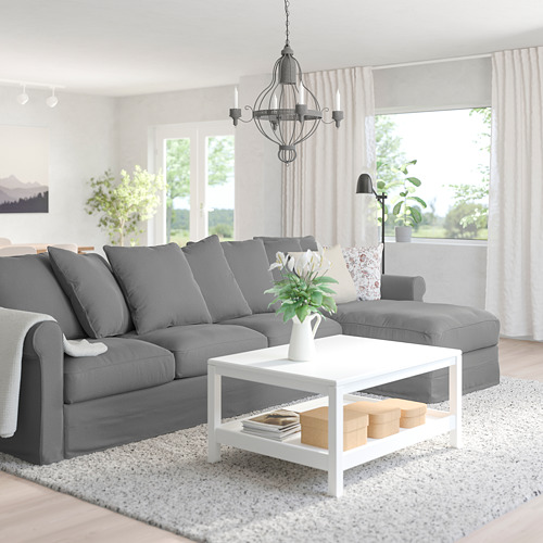 GRÖNLID, 4-seat sofa with chaise longue