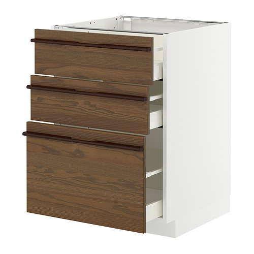 METOD/MAXIMERA base cabinet with 3 drawers